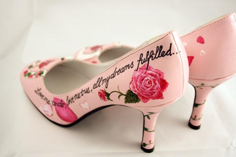 pink wedding shoes uk