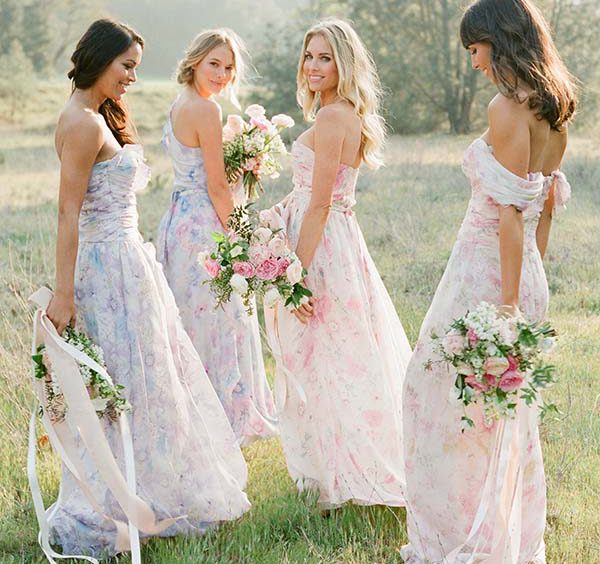 floral bridesmaid dresses uk