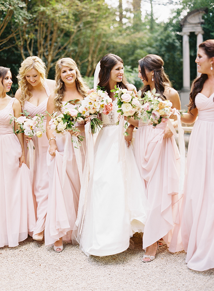 soft pink bridesmaid dresses uk