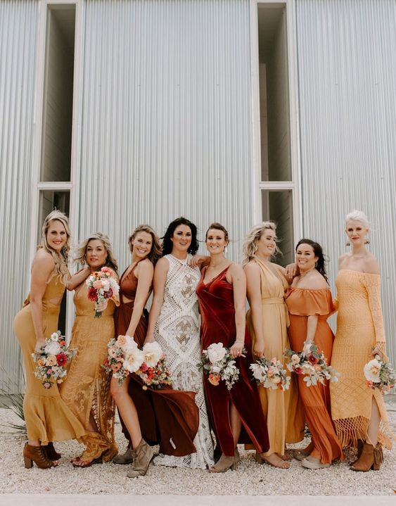 autumn colour bridesmaid dresses uk