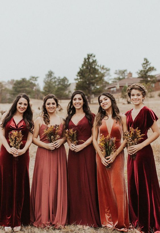 autumn bridesmaids dresses